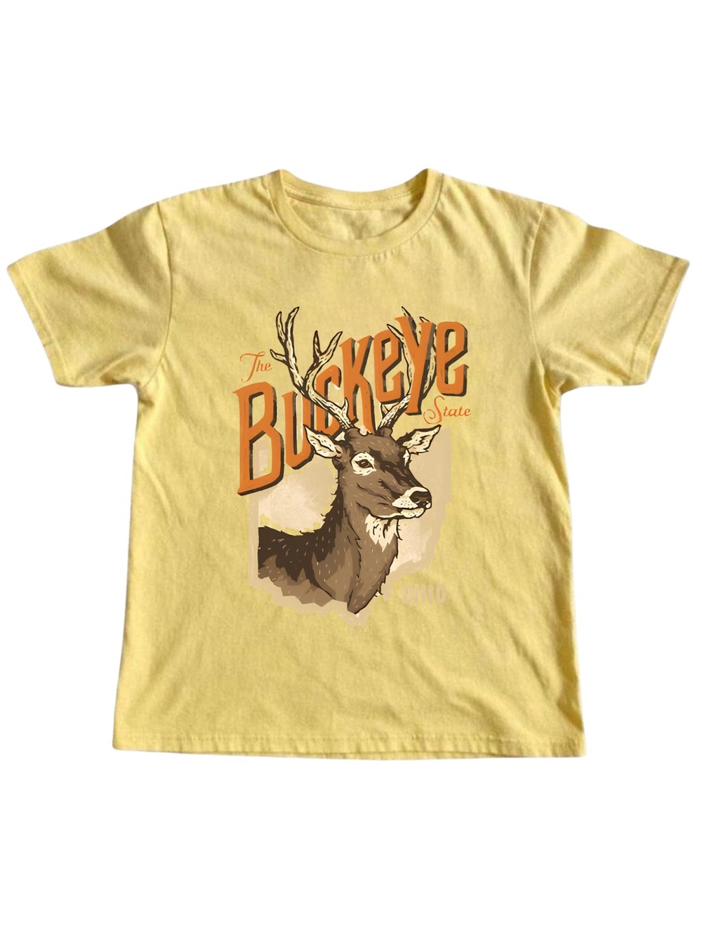 Gildan Yellow Buckeye State Deer Graphic Tee